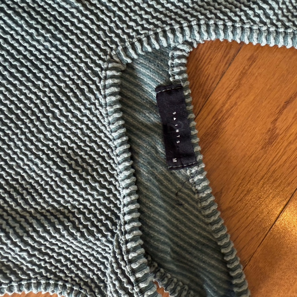 Green Ribbed Two-Piece Set - Picture 3 of 4